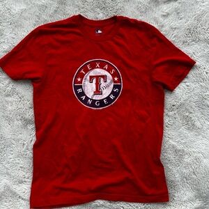 Texas Rangers Red Short Sleeve Tee MLB genuine merch size L new no tags